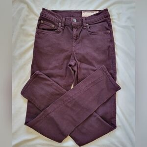 Rag & Bone eggplant purple denim pant 27